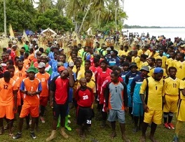 locals protest against mine at PNG’s Sepik river region. Photograph: Project Sepik