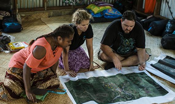 Jupiter works with villagers in Melanesia on conservation programs. source -https://news.ucsc.edu