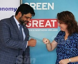 Attorney-General Aiyaz Sayed-Khaiyum with British High Commissioner to Fiji Melanie Hopkins. Photo: Jennis Naidu