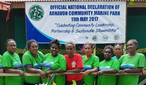 Arnavon community marine park staff. Photo: The Nature Conservancy Office, Honiara