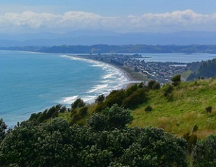 The view from Whakatāne Heads towards Ōhope. Photo: 123RF