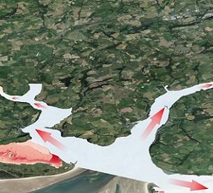 Coastal wetlands are nature's flood defences. Credit - Swansea University