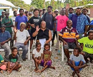 It’s all smiles for MP Dickson Mua, Premier Stanley Manetiva, and the beneficiaries of the Russell Islands Fishing Association after the signing ceremony. Photo: Solomon Islands Government Communications Unit. Credit - FFA
