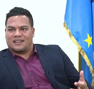 Tuvalu Foreign Minister Simon Kofe. Credit - https://pina.com.fj/