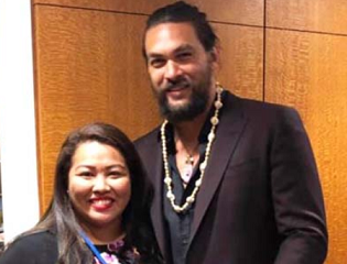 Jason Momoa at UN headquarters. Photo credit - Permanent mission of Palau to the UN