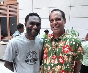 MP Ralph Regenvanu (r) and Willie Misak (l). Credit - https://dailypost.vu/