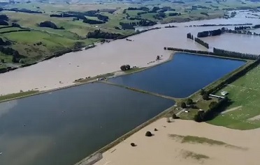 Flood water in Mataura this month came within inches of setting of a catastrophic chemical reaction with toxic waste. Photograph: Wild Frontier Photo + Video