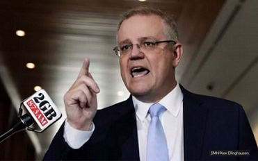 Australian PM, Scott Morrison. photo credit - SMH/Alex Ellinghausen