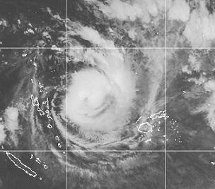 Tropical Cyclonre Yasa near Fiji. Credit - NOAA