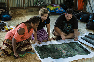 Jupiter works with villagers in Melanesia on conservation programs. source -https://news.ucsc.edu