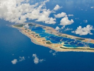 An underwater paradise in the remote Pacific Ocean that includes the sea around Caroline Island, seen here, will be protected—thanks in part to National Geographic’s Pristine Seas project. PHOTOGRAPH BY BRIAN SKERRY