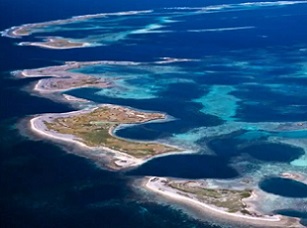 University of Adelaide researchers say heating of oceans could disrupt healthy marine food webs around the world. File photo of Houtman Abrolhos Islands, Western Australia. Photograph: Alamy