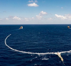The Ocean Cleanup Project has deployed a new system that uses active propulsionThe Ocean Cleanup Project