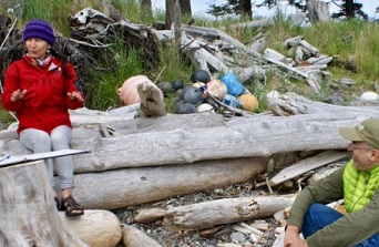 University of Washington ecologist Professor Phil Levin interviewing a Haida woman on Haida Gwaii off the northwest coast of British Columbia. Image: SUPPLIED