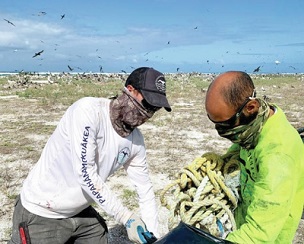 Cleanup at Papahanaumokuakea Marine National Monument. Source - https://www.thegardenisland.com/