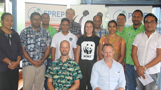 Staff of WWF Pacific and SPREP at the MOU signing. credit - SPREP