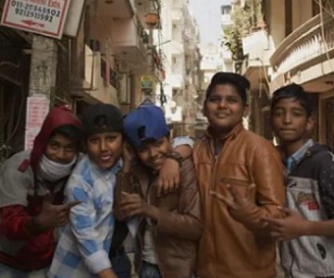 Children on the streets of Delhi, India. India has the second-worst air quality in the world that is cutting short the average life expectancy of Indians by 5.2 years. Photograph: 8 Billion Angels Productions