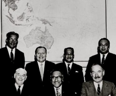 foirst meeting of the South Pacific Forum, 1971. Source- https://devpolicy.org/