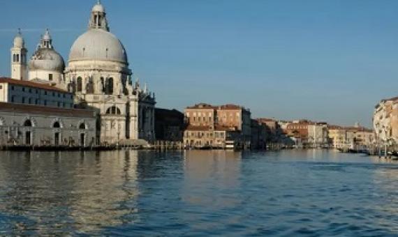 Clear water is seen in the canals of Venice due to fewer tourists and motorboats and less pollution, as the spread of the Covid-19 continues. Photograph: Manuel Silvestri/Reuters