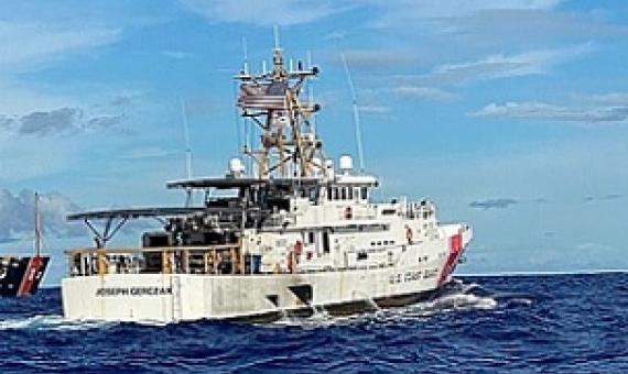 U.S. Coast Guard vessels patrolling Samoa's territorial waters. (Photo: Supplied/U.S. Coast Guard.)