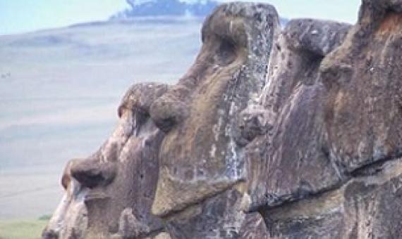 Moai statues on Easter Island. Credit - CC0 Public Domain