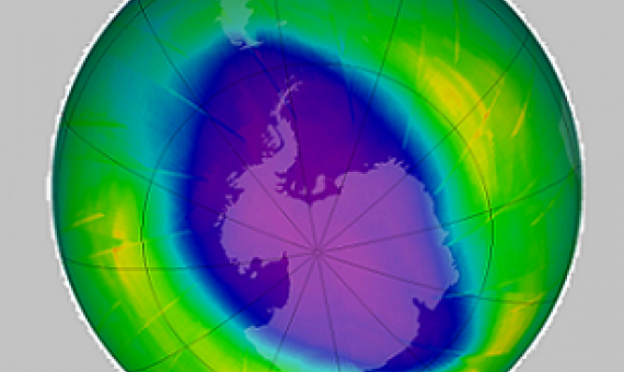 ozone hole over Antartica. credit - UNEP, Ozone Secretariat