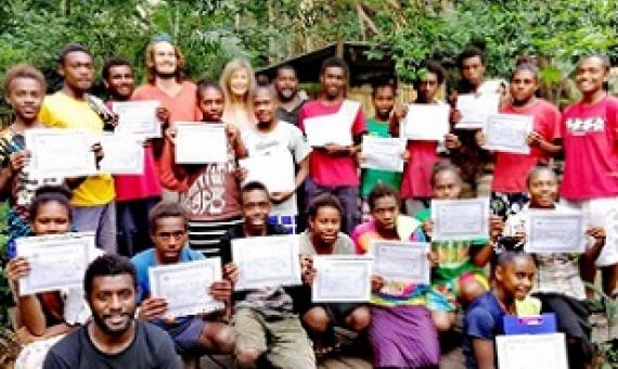 Final certificates given out to students who participated in the Environment Camp. source - https://dailypost.vu