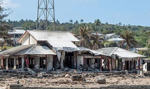 Tonga tsunami damage. Photo: Petty Officer Chris Weissenborn/ New Zealand Defence Force.