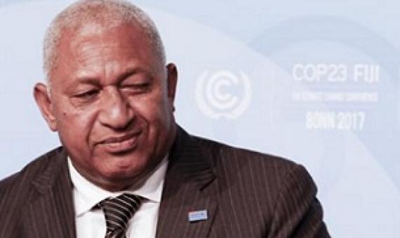 Fiji PM Frank Bainimarama at the UNFCCC COP23 in 2017