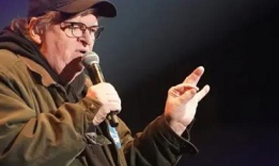The executive director of Planet of the Humans, Michael Moore, has defended the film against criticism from environmentalists saying he wanted to ignite a discussion. Photograph: Carlo Allegri/Reuters