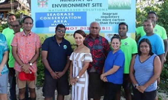 Minister-Hon-Dr-Mahendra-Reddy-with-his-Permanent-Secretary-and-Stakeholders. Credit - Fiji Ministry of Environment