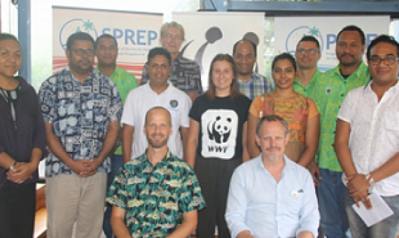 Staff of WWF Pacific and SPREP at the MOU signing. credit - SPREP